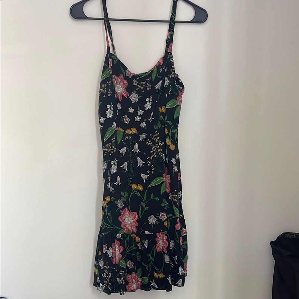 Floral Black Dress